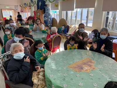 親子探訪聖瑪利安老院